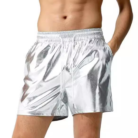 + Champion Dolphin Straight-Leg Logo-Embroidered Metallic Shell Shorts | Mens Shorts Clothing Mens