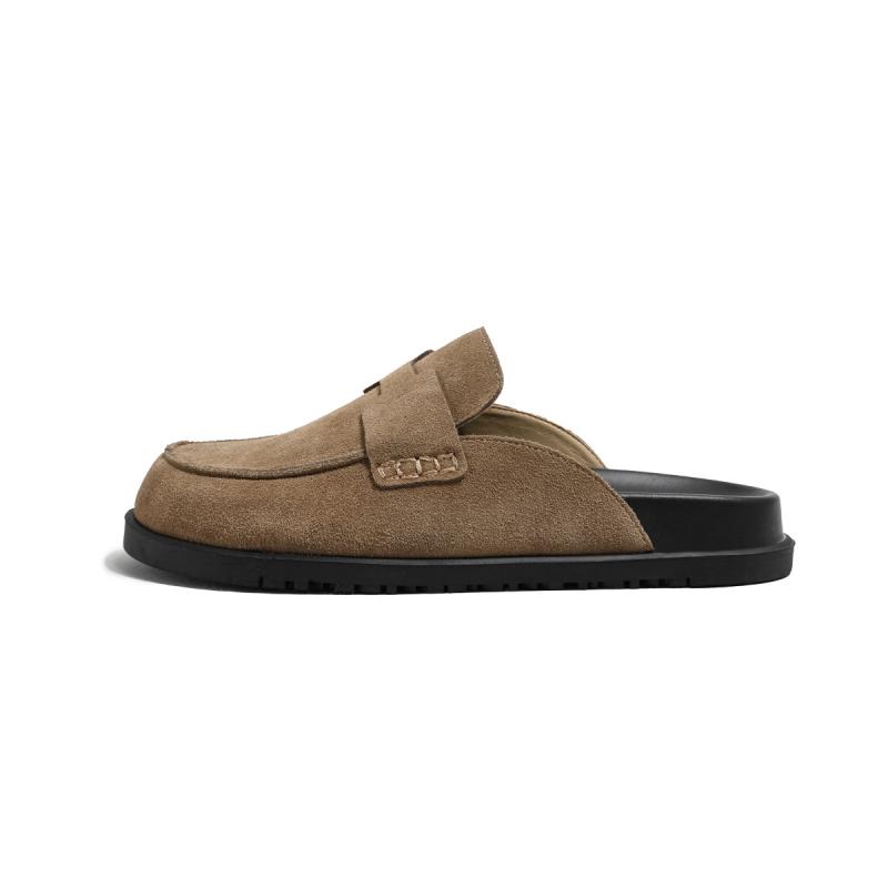 David Shearling-Lined Suede Slippers | Mens Slippers Shoes Mens