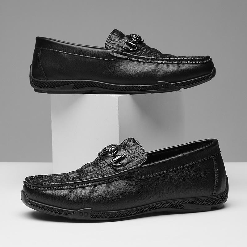 Horsebit-Embellished Two-Tone Leather Loafers | Mens Loafers Loafers Loafers