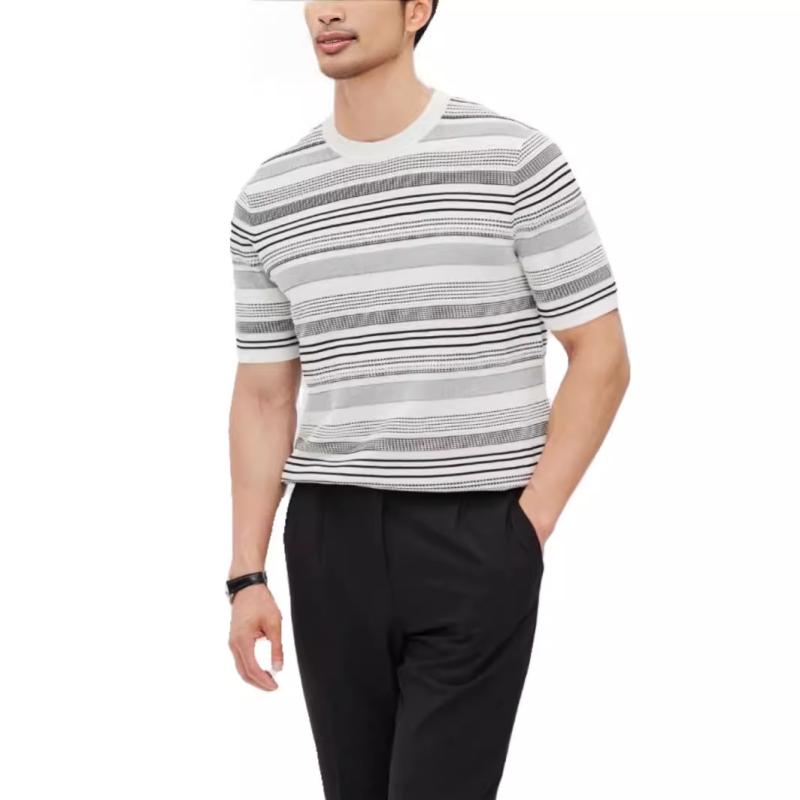 Jacquard-Knit Cotton T-Shirt | Mens T-shirts Clothing Mens