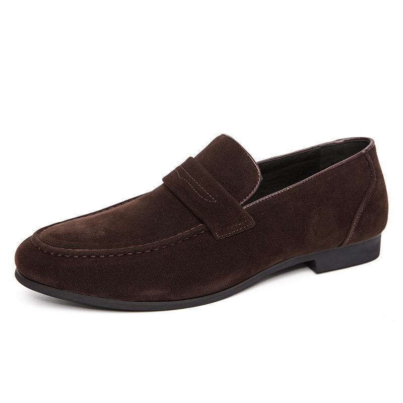 Sean Textured Leather-Trimmed Suede Loafers | Mens Formal Shoes Formal Shoes Formal Shoes