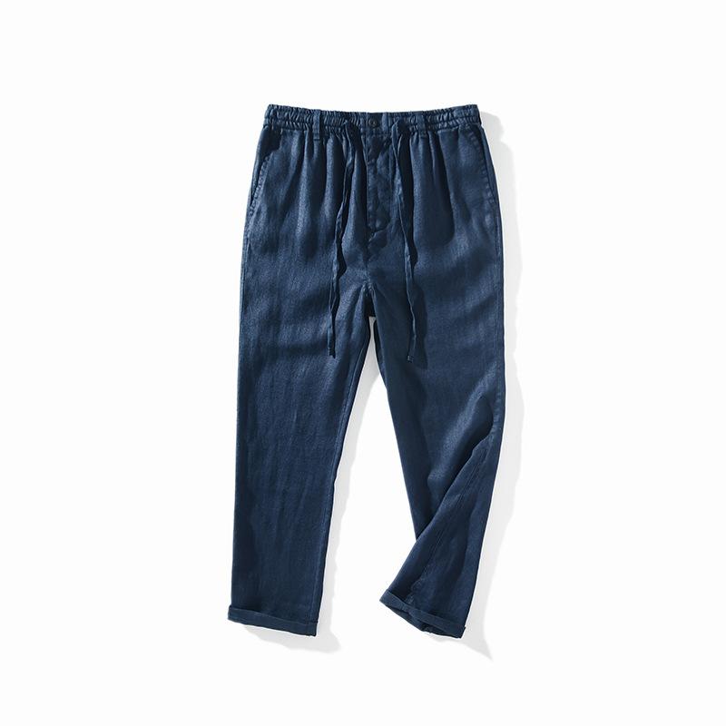 Straight-Leg Garment-Dyed Linen Drawstring Trousers | Mens Trousers Clothing Mens