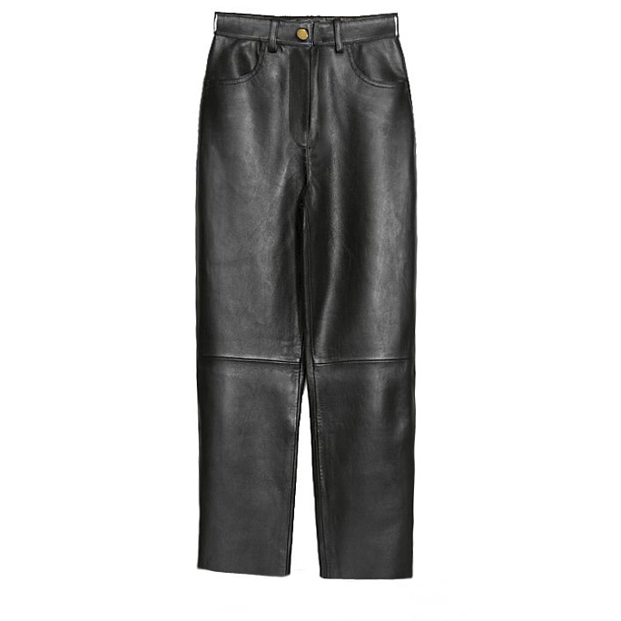 Straight-Leg Panelled Leather Trousers | Mens Trousers Clothing Mens