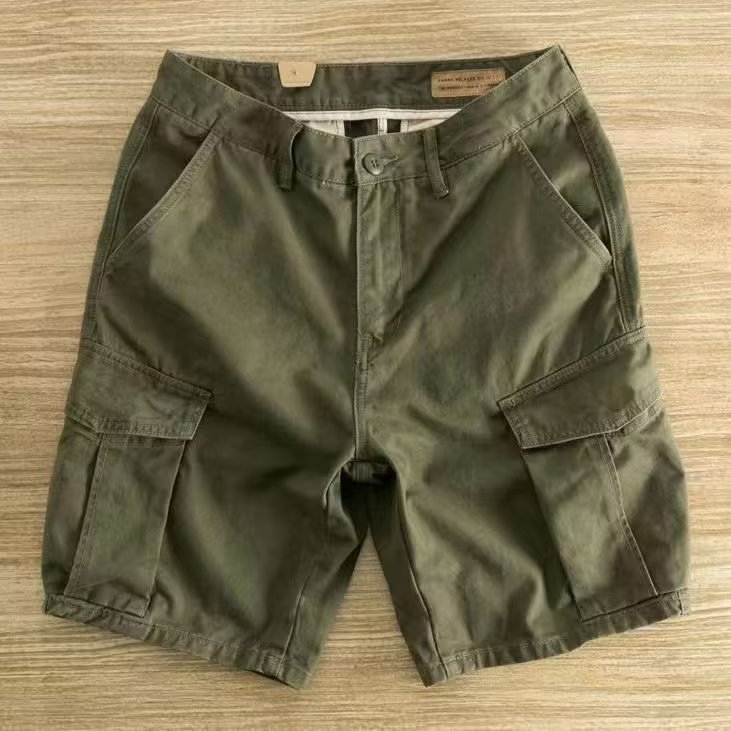 Wide-Leg Strap-Embellished Cotton-Twill Cargo Shorts | Mens Shorts Clothing Mens