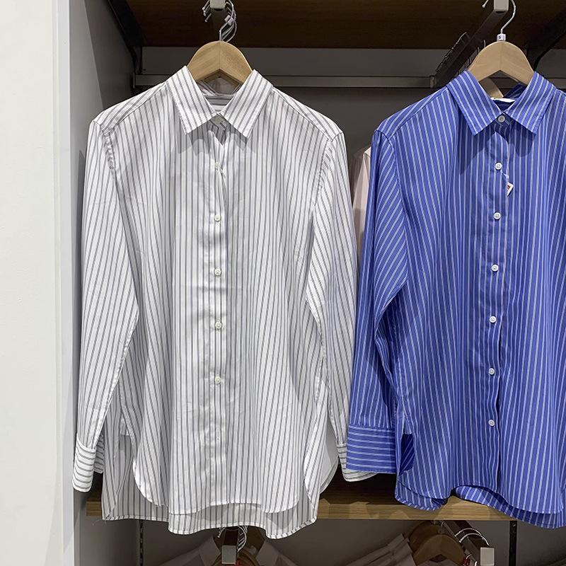 Button-Down Collar Striped Cotton Shirt | Mens Casual Shirts Casual Shirts Casual Shirts